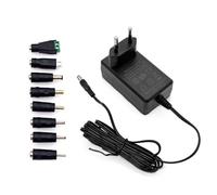 JZK Alimentatore da 12 V 2 A, adattatore da 12 V 2 Ampere, AC 220 V a DC 12 V, 500 mA 1000 mA 1500 mA 2000 mA output, ricambio per caricabatterie da parete con 8 adattatori per presa DC