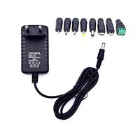 JZK Alimentatore di rete 5 V 1 A DC con 8 connettori DC, AC 100-240 V a 5 Volt 1 Amp 1000 mA Trasformatore per strisce LED da 5 V, router, audio, video