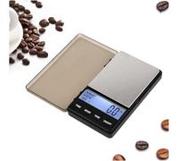 JZK Bilancia da caffè espresso con timer, bilancia da caffè con filtro, piccola bilancia digitale tascabile, 0,1 g, 1 kg, mini bilancia da cucina ad alta precisione, display LCD