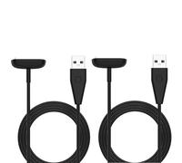 JZK Cavo di ricarica 2 pezzi per Fitbit Charge 6/Charge 5/Luxe Smartwatch, ricarica USB di ricambio, 1 m, stazione di ricarica portatile, compatibile con Fitbit Luxe/Charge5/Charge6