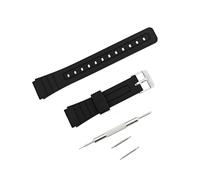 JZK Cinturino di ricambio per Casio F-91W F-84 F-93 F-94 F-98 F-105 F-106W F-108 F-201 W-59 A-158, cinturino in plastica nero con perno a molla e strumento di rimozione del cinturino