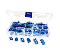 JZK Morsettiera PCB 2P 3P 4P passo 5mm, 300V 15A 2 Pin 3 Pin 4 Pin Morsettiera a vite per PCB, connettori a vite da 5 mm, blu