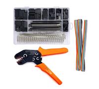 JZK Pinza crimpare cricchetto SN-28B con pin maschio femmina connettori kit assortite 2.54 mm intestazione pin presa spine cavo piatto a nastro set strumenti di crimpatura
