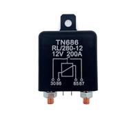 JZK Relè per auto a 4 pin 12V 200A, relè per carichi pesanti, relè isolatore automatico, per motorino di avviamento per auto, camion, barca a motore