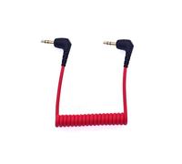 JZK SC2 3.5mm TRS a TRS microfono cavo, cavo audio ad angolo retto a spirale da 3.5 mm per Rode VideoMicro, telecamera, registratore