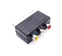 JZK Scart a 3 prese RCA Phono Adattatore, Scart maschio a 3 prese RCA femmina con convertitore di ingresso/uscita per PS4, TV, DVD, VCR