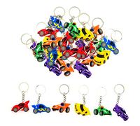 JZK Set 30x Portachiavi Auto per Bambini, Multicolore - Porta Chiavi per Feste Compleanno Bomboniere, Riempitivi per Sacchetti, Regali di Ringraziamento