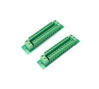 JZK Set da 2 Distributori di Alimentazione 3A per Modellismo Ferroviario - Hub PCB a 12 Porte per Illuminazione Città Miniature, Compatibile con Scale HO, N, O, Lampioni LED ed Elettronica Fai-da-te