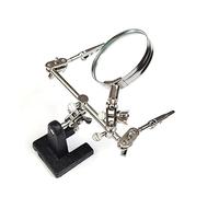 JZK Terza mano con clip in coccodrillo + lente d'ingrandimento 8x + base di ghisa pesante per saldatura e produzione di gioielli