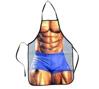 JZK Uomo muscoloso sexy grembiule barbecue divertente novità adulto cucina regalo scherzi esilaranti per festa compleanno e natale, accessorio per gioco addio al celibato, regalo per culturista