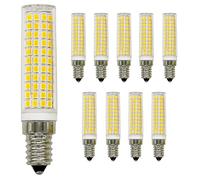 JZlamp BA15D E11 E12 E14 Luci LED dimmerabili Mini 136 LED Lampadine ceramiche di Mais 15W Sostituire 150W Lampade alogene 220V per lampadario Domestico (10 Pezzi),Cold White,E14
