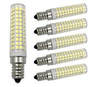 JZlamp BA15D E11 E12 E14 Luci LED dimmerabili Mini LED Ceramica Lampadine Mais 15W Sostituire 150W Lampade alogene 220V per lampadario Domestico (6Pcs),Cold White,E14