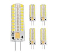 JZLBBC Lampadine a LED AC / DC12V 7W GY6.35 T4 JC 2 poli Lampadina LED G6.35 Base bi-pin per lampadario giardino sotto le plafoniere dell'armadio 5PC WarmWhite