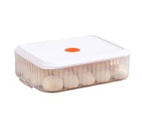 JZLEJC Scatola da prova di pasta per pizza da 12x9x4 pollici, scatola del pane antiaderente impilabile con registrazione della data, contenitore di uova di plastica con coperchio