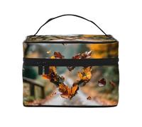 JZMTY Spaziosa trousse per il trucco con stampe uniche a forma di cuore Breeze, leggera per lavoro, viaggi e palestra