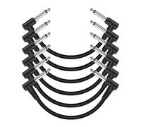 Jzoowar Confezione da 6 Cavi Patch per Chitarra da 6 Pollici, Cavi per Pedali per Chitarra per Strumenti, Cavi per Pedaliera Schermati Ad Angolo Retto