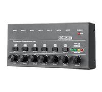 Jzoowar Mini Mixer Audio KTV Karaoke Mixer Audio Stereo Professionale a 6 Canali Mixer Audio a 6 Canali di Rumore Ultrabasso