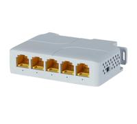 Jzoowar Ripetitore Interruttore di Rete Estensione POE 5 Porte 1000 Mbps Supporta IEEE802.3af/at/BT 100 M per Interruttore POE NVR IPC