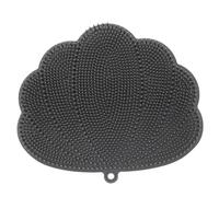 Jzoowar Scrubber per Schiena e Piedi un Libere con Montaggio un Parete e Ventose - Pulisce nel Profondità Ed Esfolia La Doccia Grigio