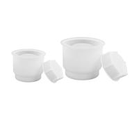Jzoowar Stampo in silicone per vaso, stampo in resina per vaso con coperchi, 2 set di stampi per vaso di candela di diverse dimensioni, stampo per colata in resina epossidica