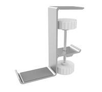 Jzoowar Supporto per cuffie con clip Z20 Gancio da appendere con clip per cuffie Gancio universale Supporti per controsoffitto da scrivania in metallo, argento