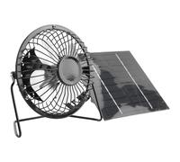Jzoowar Ventilatore alimentato a pannello solare da 5 W, 5 V, mini ventilatore di raffreddamento portatile, portatile, portatile, portatile, da 4 pollici, per campeggio, casa del cane