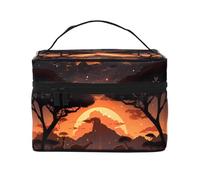 JZQZH Animals of the African Savannah, borsa per cosmetici portatile, organizer per viaggi, campeggio, hotel e viaggi a lunga distanza
