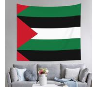 JZQZH Bandiera dello Stato della Palestina 152 x 130 cm arazzo orizzontale con bella stampa adatta per varie decorazioni d'interni