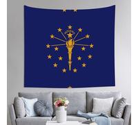 JZQZH Bandiera dello stato dell'Indiana, 152 x 130 cm, arazzo orizzontale con bella stampa, adatto per varie decorazioni d'interni