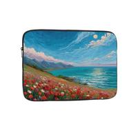 JZQZH Borsa per computer portatile da 10 pollici antiurto portatile con moda mare rosa modello borsa per viaggi di lavoro università