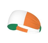 JZQZH Fascia sportiva con bandiera irlandese, altamente elastica, traspirante, leggera e resistente, per corsa, fitness, yoga, ciclismo