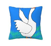 JZQZH Federa per cuscino, 50,8 x 50,8 cm, double-face, con stampa di oca bianca con ali spiegate, morbido tessuto delicato sulla pelle, per divano e camera da letto