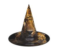 JZQZH Il cappello da strega di Halloween leopardo dagli occhi profondi 1 comodo e durevole accessori alla moda e personalizzati per feste