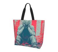 JZQZH Lost Freedom Light - Borsa a tracolla da donna, riutilizzabile, robusta e durevole, per il pendolarismo quotidiano