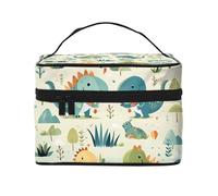 JZQZH Simpatico piccolo dinosauro portatile cosmetico borsa organizer personalizzato per viaggi campeggio hotel e viaggi a lunga distanza