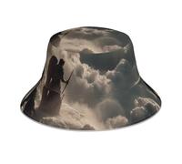 JZQZH Staring Into The Abyss - Cappello da pescatore riflettente alla moda, versatile, confortevole, traspirante, per attività all'aperto, nero