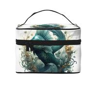 JZQZH The Green Flying Fish Borsa cosmetica portatile personalizzata organizer per viaggi, campeggio, hotel e viaggi a lunga distanza