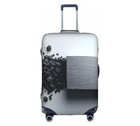 JZSTY Copertura durevole ed elegante della valigia del metallo del frammento per i viaggi e il lavoro resistente ai graffi antipolvere, bianco, M