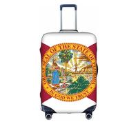 JZSTY Copertura durevole ed elegante per valigia con bandiera della Florida, per viaggi e affari, resistente ai graffi e alla polvere, bianco, M