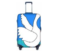 JZSTY Copertura durevole ed elegante per valigie con ali d'oca bianca, per viaggi e affari, resistente ai graffi e alla polvere, bianco, L