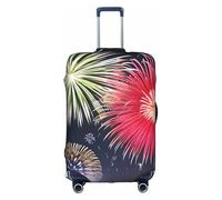 JZSTY Copertura durevole ed elegante per valigie con fuochi d'artificio, per viaggi e affari, resistente ai graffi e alla polvere, bianco, L