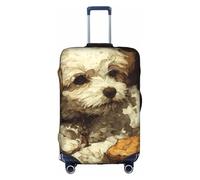 JZSTY Copertura durevole ed elegante per valigie per cuccioli sdraiati, per viaggi e affari, resistente ai graffi e alla polvere, bianco, S