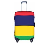 JZSTY Copertura per valigia durevole ed elegante con bandiera delle Mauritius, per viaggi e affari, resistente ai graffi e alla polvere, bianco, L
