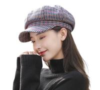 JZTDYPP Cappello Donna Cappelli per Donna Invernali Caldi Anti-età Berretto Militare Berretto Ottagonale Berretto Casual con Visiera Femminile Boina