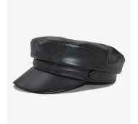 JZTDYPP Cappello Donna Cappello da Donna con Berretto Militare in Pelle Pu, Berretto Snapback da Donna, Berretto A Casquette