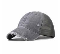 JZTDYPP Cappello Uomo Cappellino da Baseball Traspirante in Rete di Cotone Lavato, Realizzato con Vecchi Cappellini Strappati, per Uomo E Donna, Primavera Ed Estate, Cappello da Camionista Vintage,