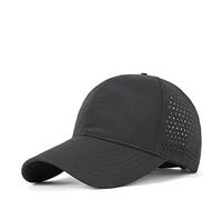 JZTDYPP Cappello Uomo Cappellino Estivo da Donna, per papà, per attività All'Aperto, Casual, Sportivo, Ad Asciugatura Rapida, per Campeggio, con Testa Grande, Oversize, Grande, Snapback, Nero, 55-