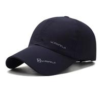 JZTDYPP Cappello Uomo Cappello da Uomo, Berretto da Baseball Ad Asciugatura Rapida, Quattro Stagioni, Cappello da Sole per Sport all'Aria Aperta, da Donna, con Stampa di Lettere, Blu Navy, Taglia Un