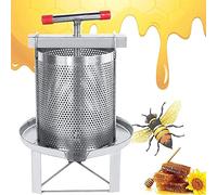 JZTOL Separatore di Miele in Acciaio Inox per Vino da Frutta, Estrattore di Miele Manuale per Allevamenti di Api, con Manico A Forma di T, Torchio per Succhi di Frutta, Succo di Erbe, Olio D'oliva