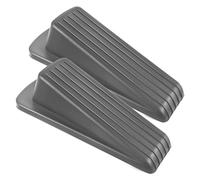 JZWBLILY Fermaporta per la parte inferiore della porta sul pavimento, fermaporta a cuneo in gomma di alta qualità, robusti e impilabili, per moquette e porte resistenti (grigio, confezione da 2)